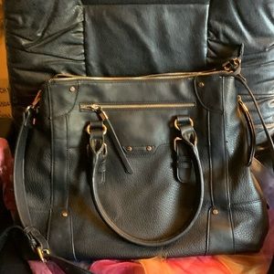Large Gorgeous Sole Society Black Shoulder Bag